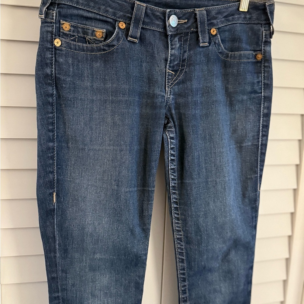 True Religion Women's Studded Blue Skinny Jeans Size 29 - Picture 4 of 13
